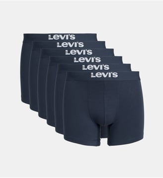 Lot 6 boxers high comfort coton stretch organique - Levi's - Bleu marine