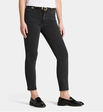 Jean court Slim New coton bio - Galeries Lafayette - Noir moyen