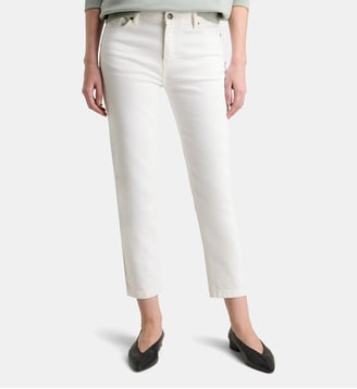 Jean court Slim New coton bio - Galeries Lafayette - Blanc