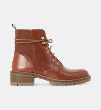 Bottines Azelie en cuir - Mellow Yellow - Cognac