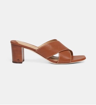 Mules à talons Freddi en cuir - Lauren Ralph Lauren - Tan