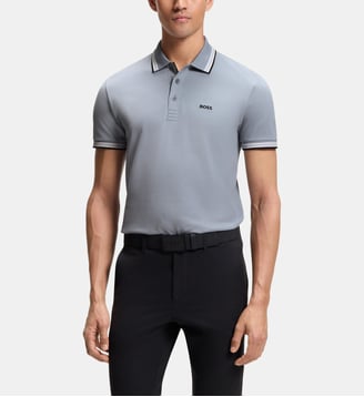 Polo Paddy en piqué de coton - BOSS - Gris bleu