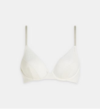 Soutien-gorge plunge rembourré à armatures - Tommy Hilfiger - Blanc