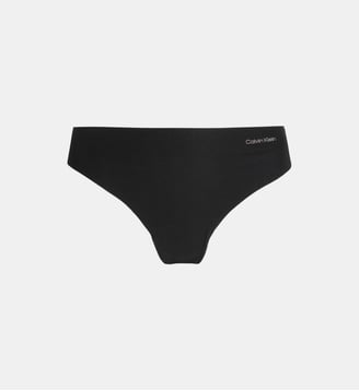 String sans coutures en coton à logo - Calvin Klein - Noir