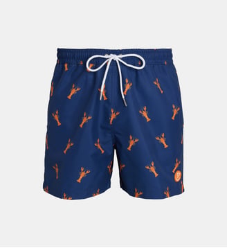 Short de bain L'Immerge suspensoir recyclé - Vendredi Swimwear - Bleu marine