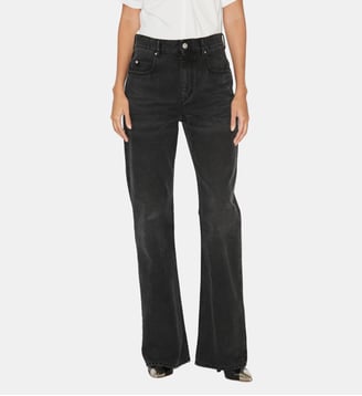 Jean flare Belvira lyocell et coton - Isabel Marant - Noir