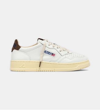 Baskets basses Medalist en cuir - Autry - Blanc et marron clair
