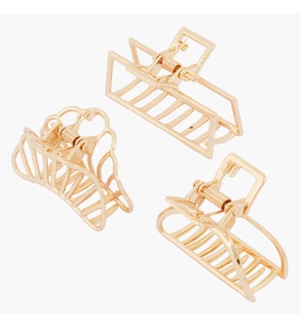Lot De 3 Pinces à Cheveux Crabes De 9 Cm - Couleur Grise, Pour Tout Type De Cheveux