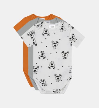 Lot De 3 Bodys Bébé En Coton - Couleurs Neutres, Fermeture Bouton-pression Entrejambe - NEXT, Doux Et Pratiques