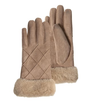 Paire De Gants Isotoner Fushia En Maille, Non Doublés, Taille Unique