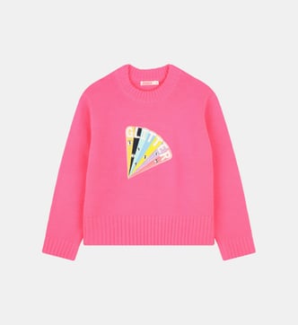 Billieblush Maglia avorio con cuori glitter U20456