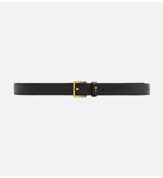 Amis Paris Cintura Paris Paris In Pelle Nera Con Dettaglio Argentato UBL029.AL0104 main image 1