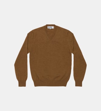 Pull Garçon Papo D'Anjo 100% Laine - Taille 5-6 Ans, Col V Marron Chocolat, Occasion Très Bon état