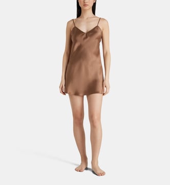 Nuisette Dream Simone Pérèle 100% Soie - Modèle Babydoll - Taille 4 FR - Couleur Midnight - Neuf Avec étiquettes