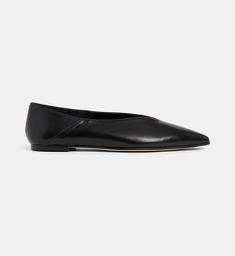 Ballerines Sandales En Cuir Noir Brighton Taille 38 - Occasion