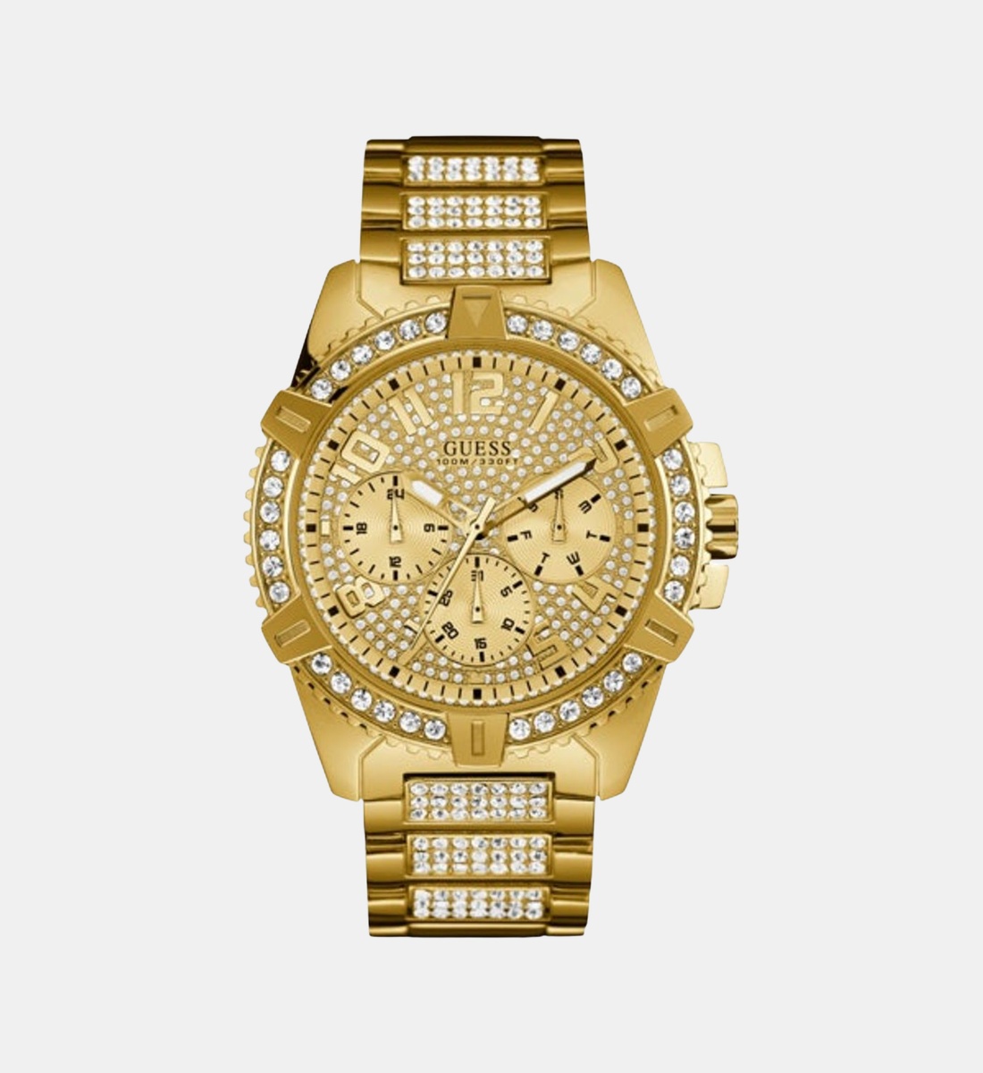 Montre Guess Homme - Boîtier Céramique Bleu, Bracelet Cuir Bleu - Mouvement Quartz