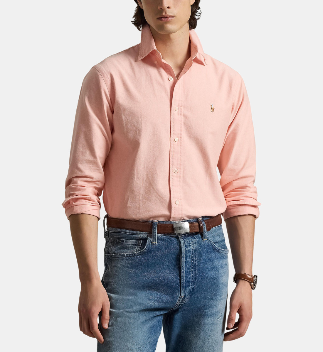 Chemise Habillée Allen Solly 15.5/33 Rose Saumon - 100% Coton - Occasion Très Bon état