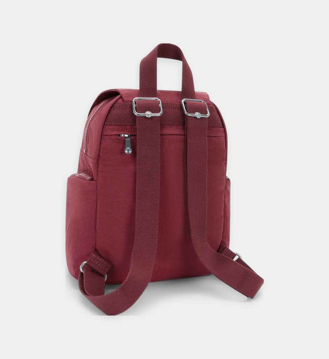 Petit Sac Tonneau Kipling Marron/lilas - Sac à Main Occasion En Excellent état, Taille Small