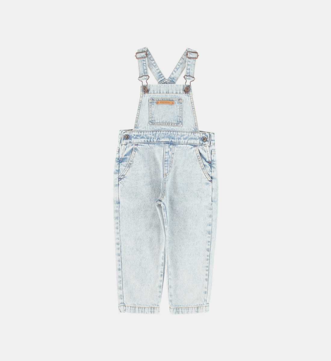 Salopette Fille En Jean Vieilli - Taille 5 - Bleue - Neuf Avec étiquette