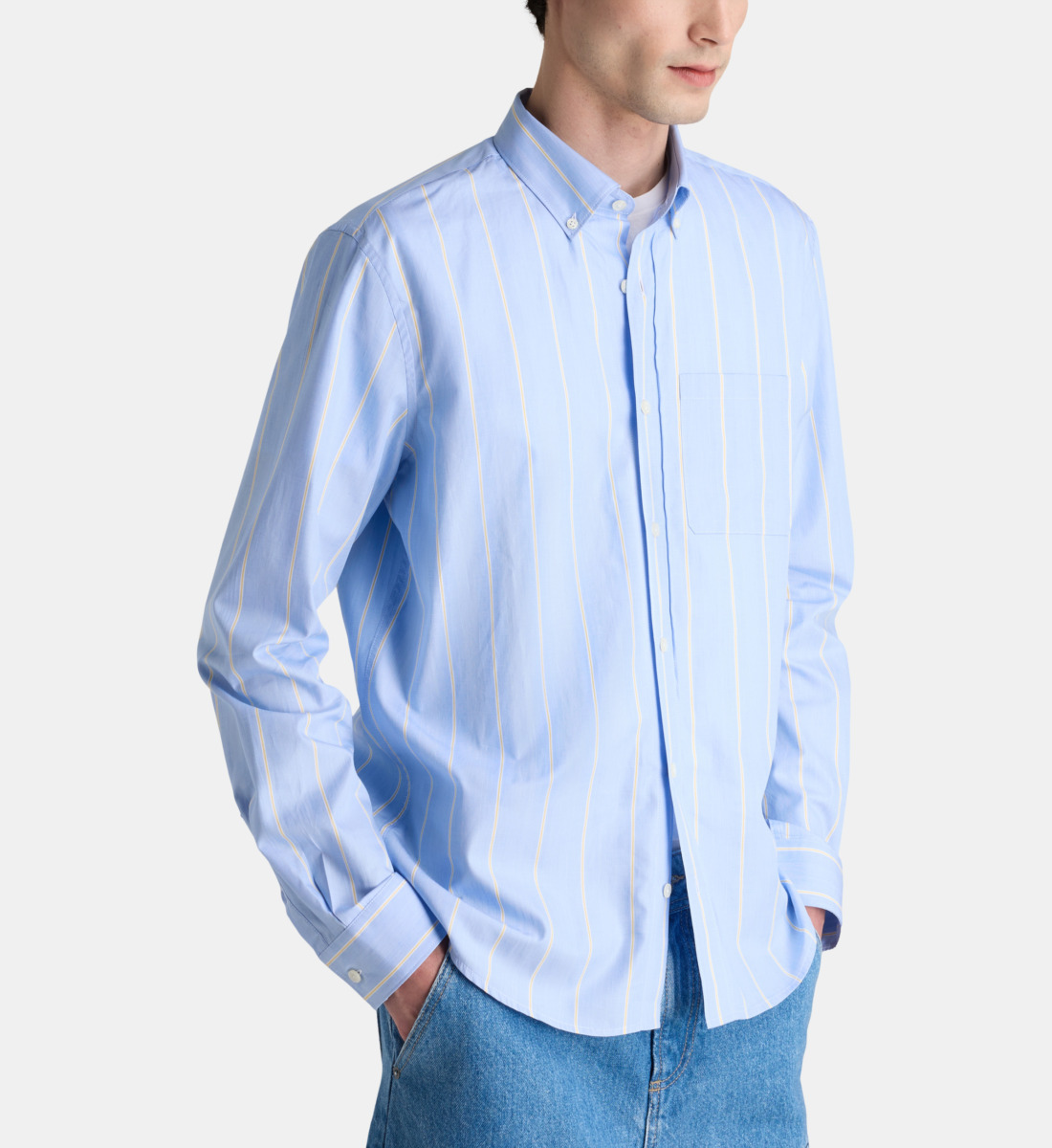 Chemise Blanche à Rayures Henri Duc - Taille 3 (39/40) - Neuf Avec étiquettes - Coton