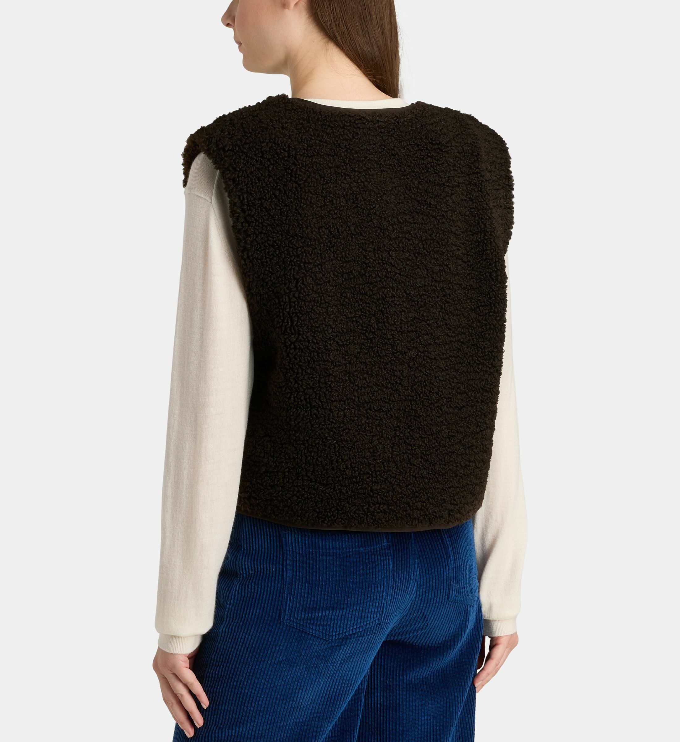 Haut Sans Manches GF FERRE En Dentelle Et Plissé - Marron Chocolat, Taille S, Neuf Avec étiquettes