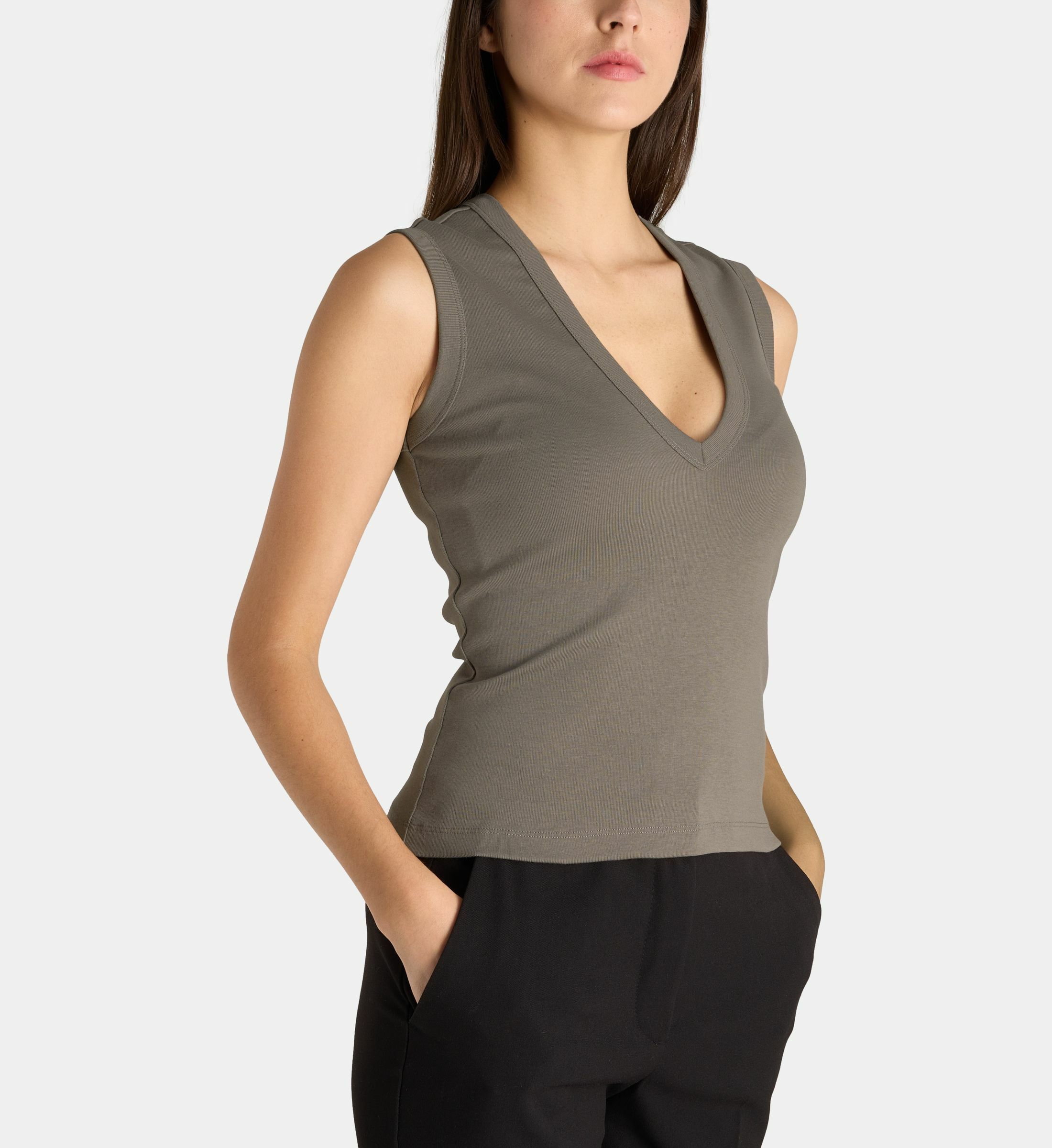 Débardeur (tank Top) Femme Dex Aztec Gris Et Blanc - Taille M, Neuf Sans étiquette