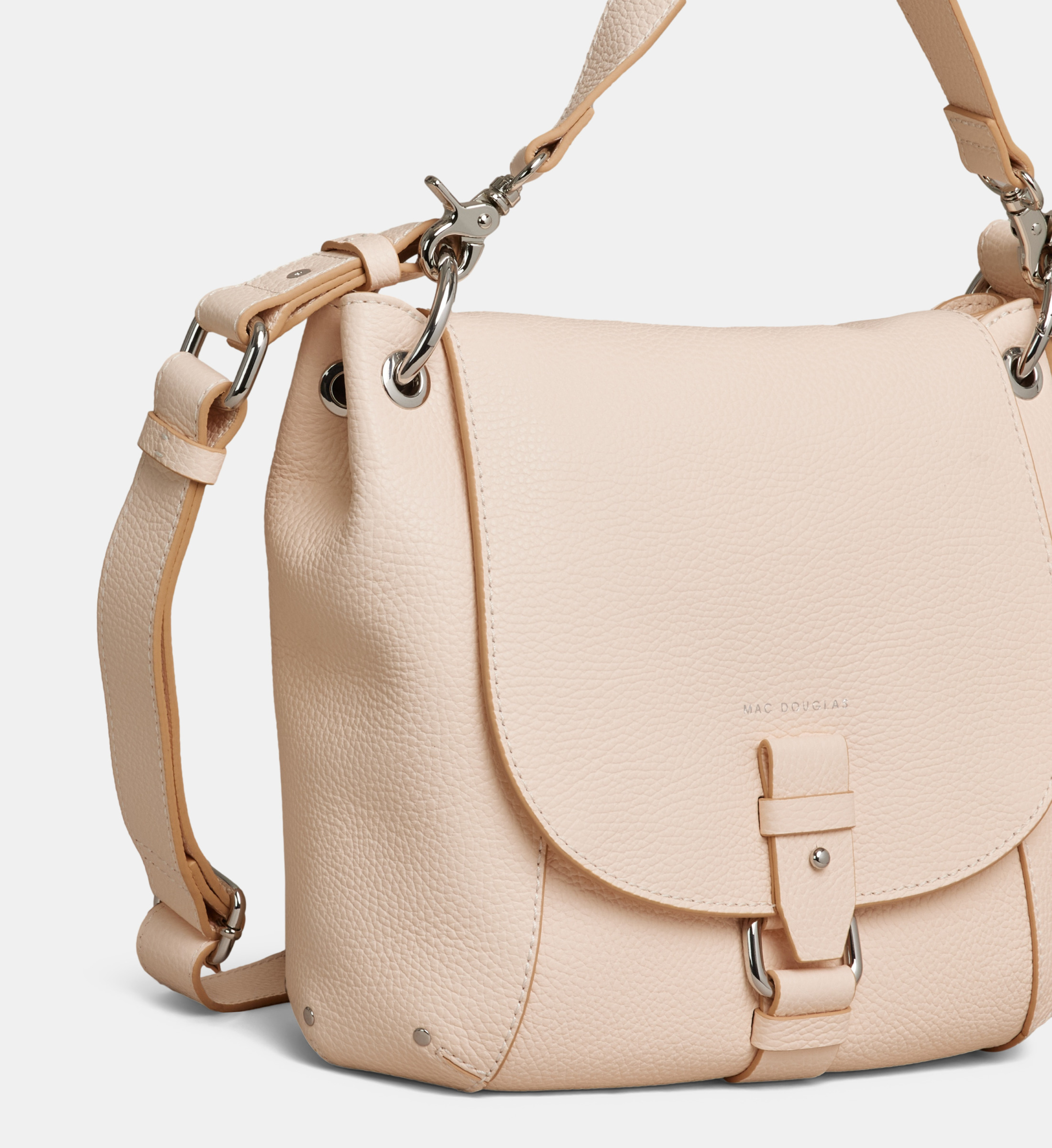 Sac En Cuir Mac Douglas Mandalay - Bleu - Porté épaule Ou Bandoulière - Occasion TB