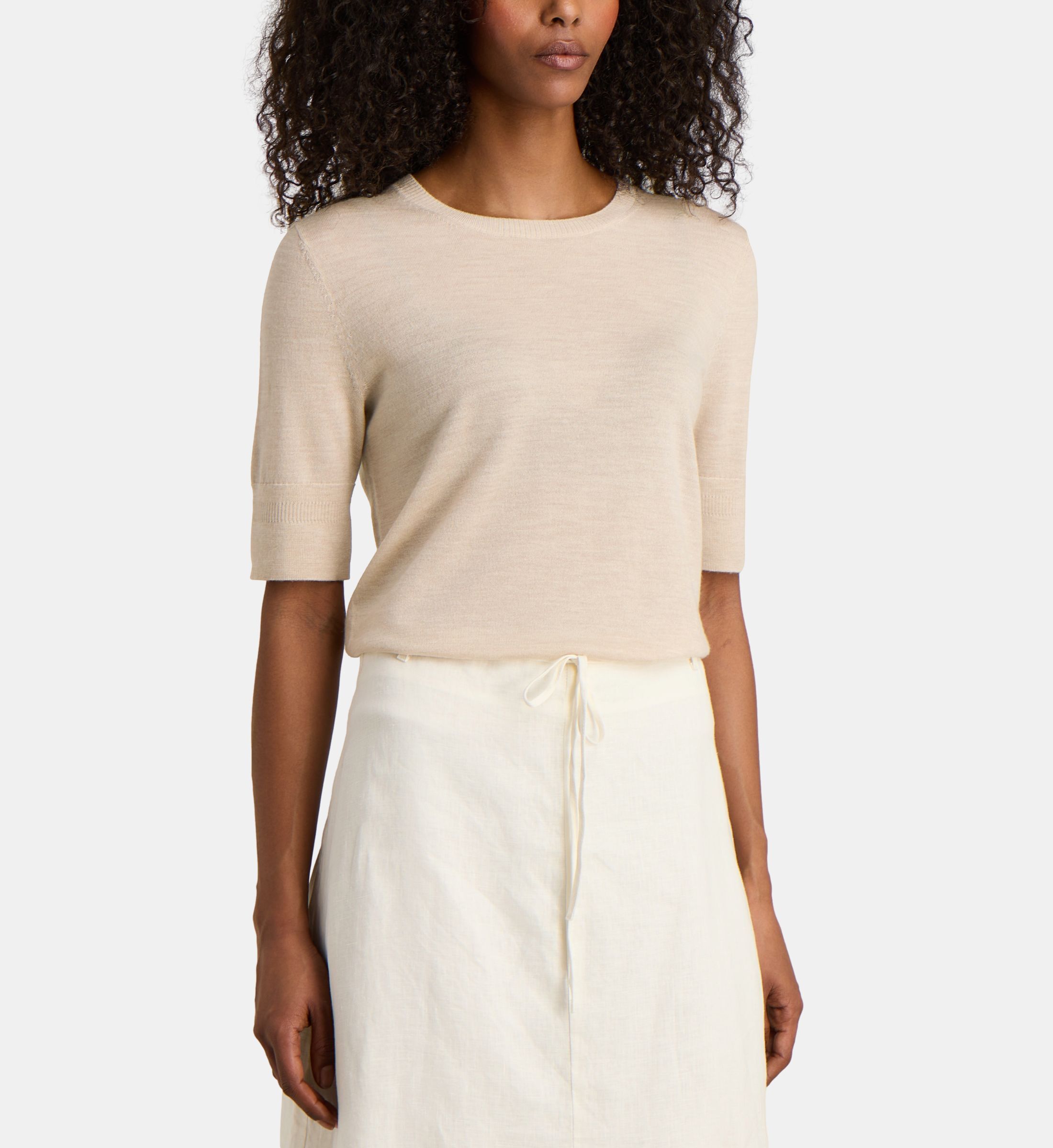 Pull Croisé En Laine Mérinos Vert D'eau Jodhpur Galerie Lafayette - Taille 1, Occasion Très Bon état