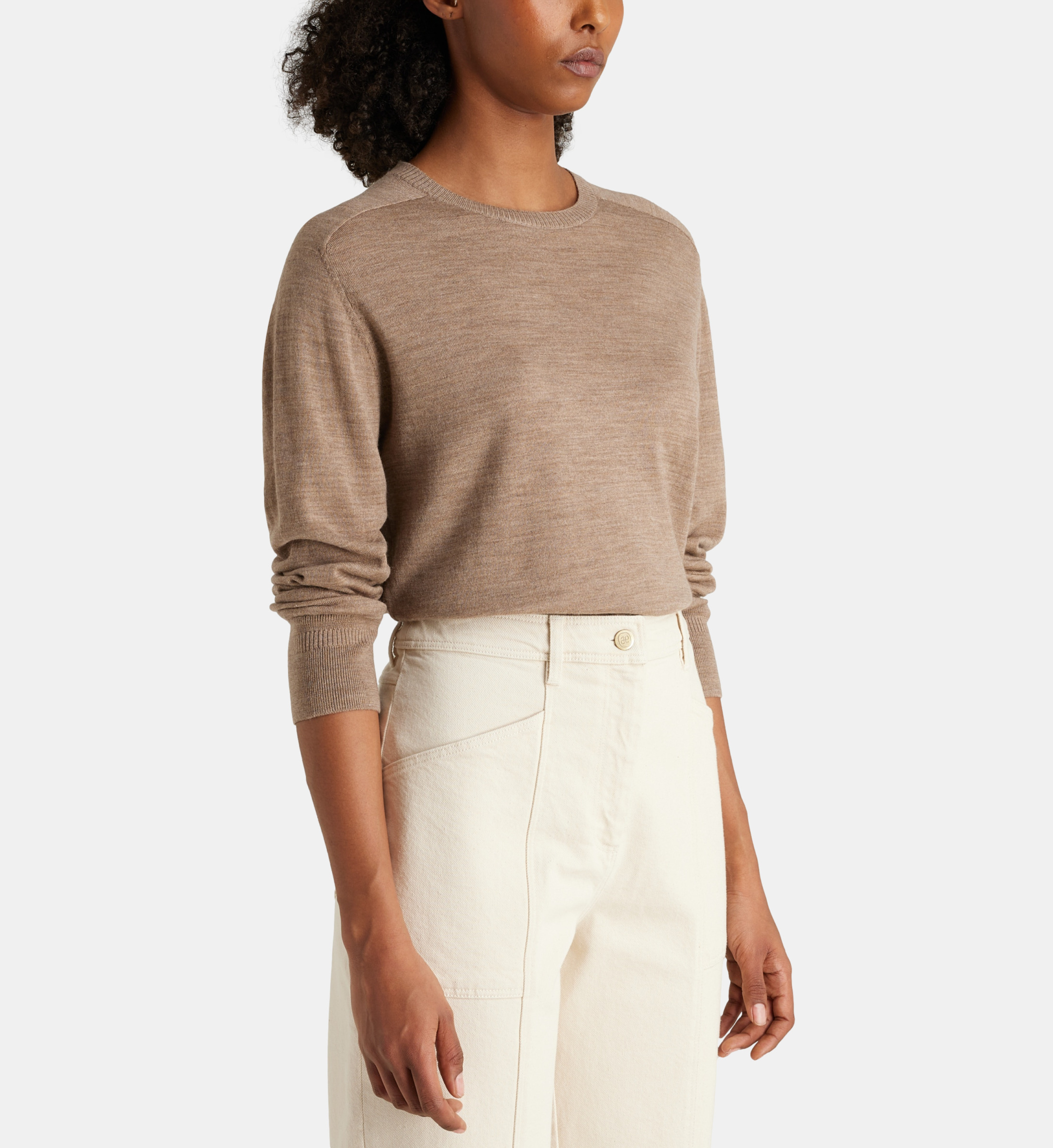 Pull Croisé En Laine Mérinos Vert D'eau Jodhpur Galerie Lafayette - Taille 1, Occasion Très Bon état