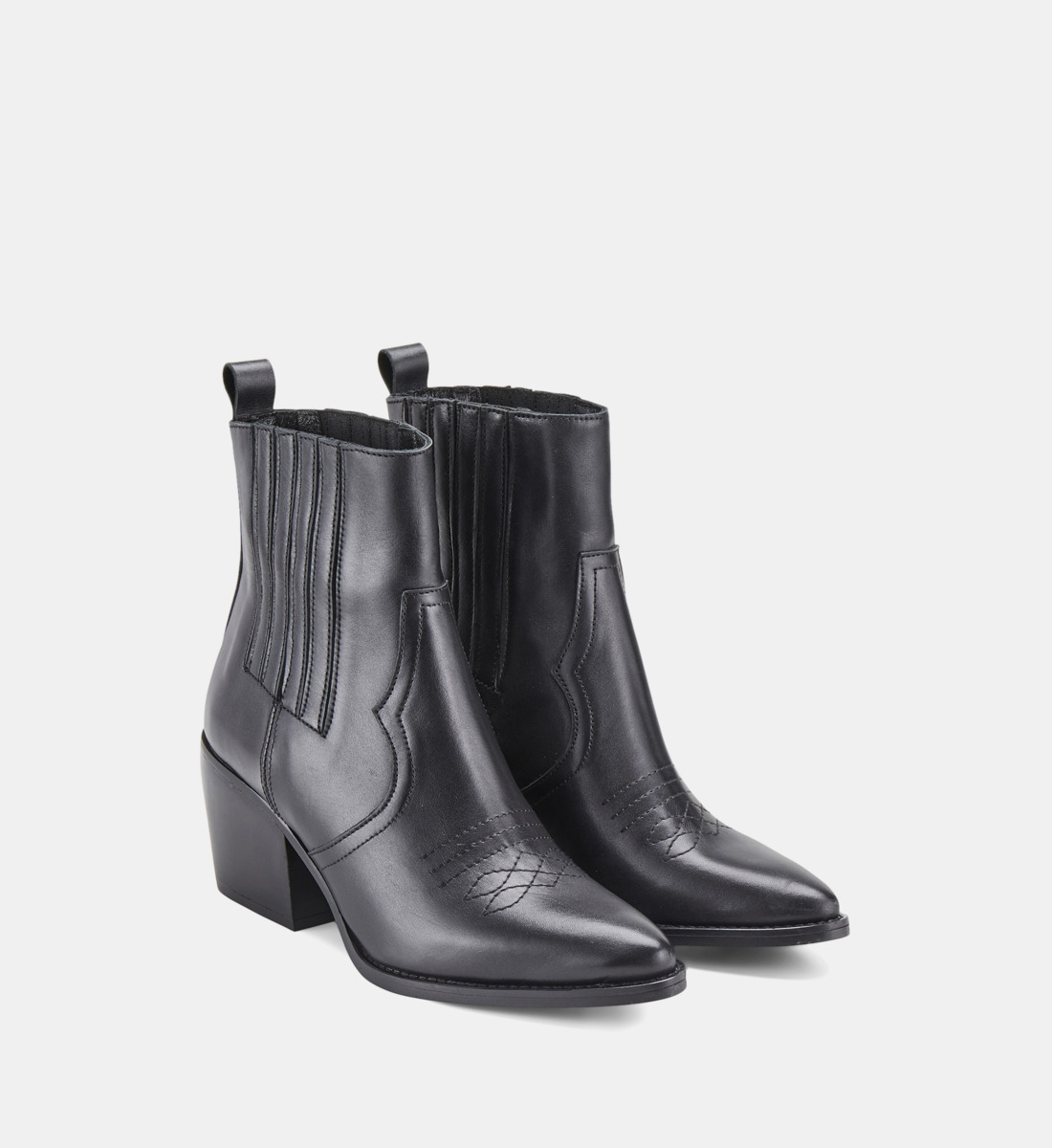 Bottines Femme COSMOPARIS En Cuir Noir - Taille 38 - Neuf Avec Emballage D'origine