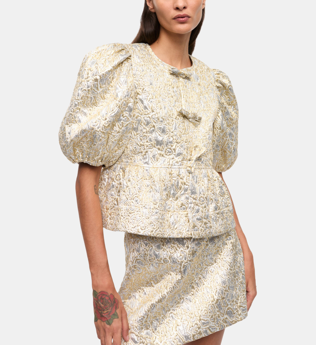 sequin basque top