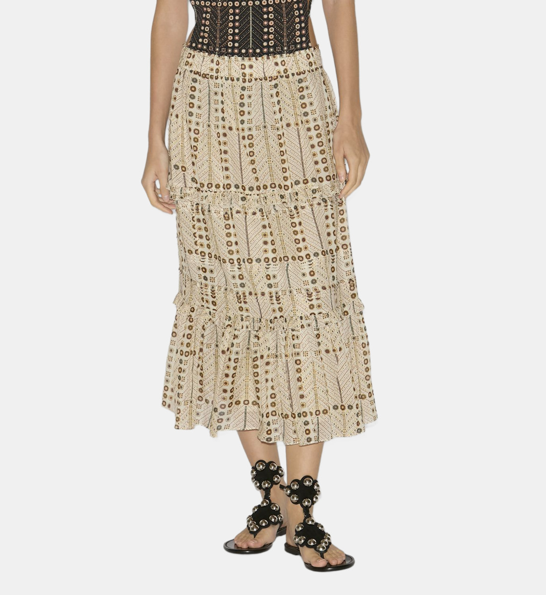 Jupe Isabel Marant En Tweed Gris - Taille 1 (38), Occasion Très Bon état, Style Classique