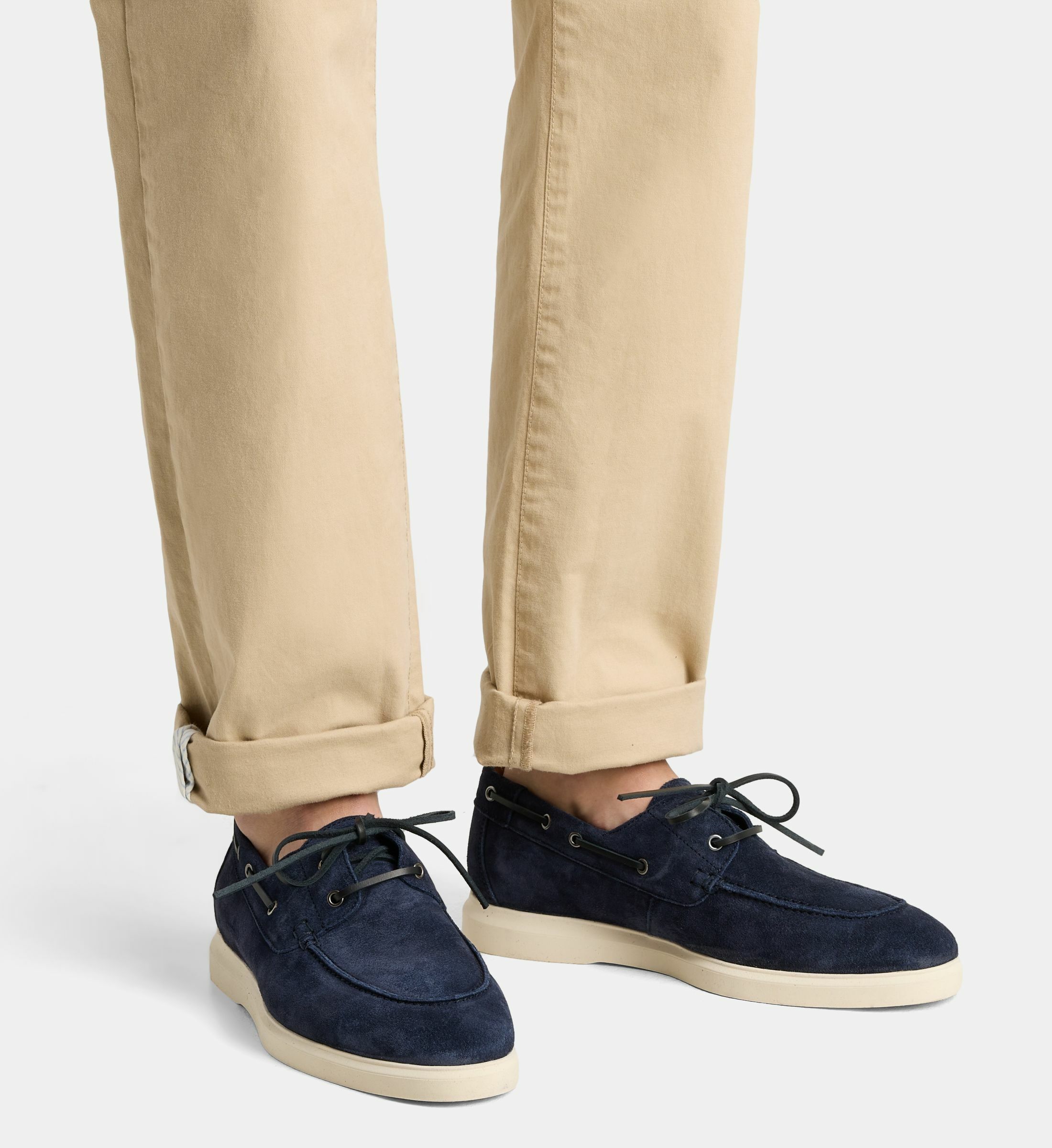 Mocassin Bateau En Cuir Bleu Marine TEX - Pointure 44 Neuve Avec Emballage