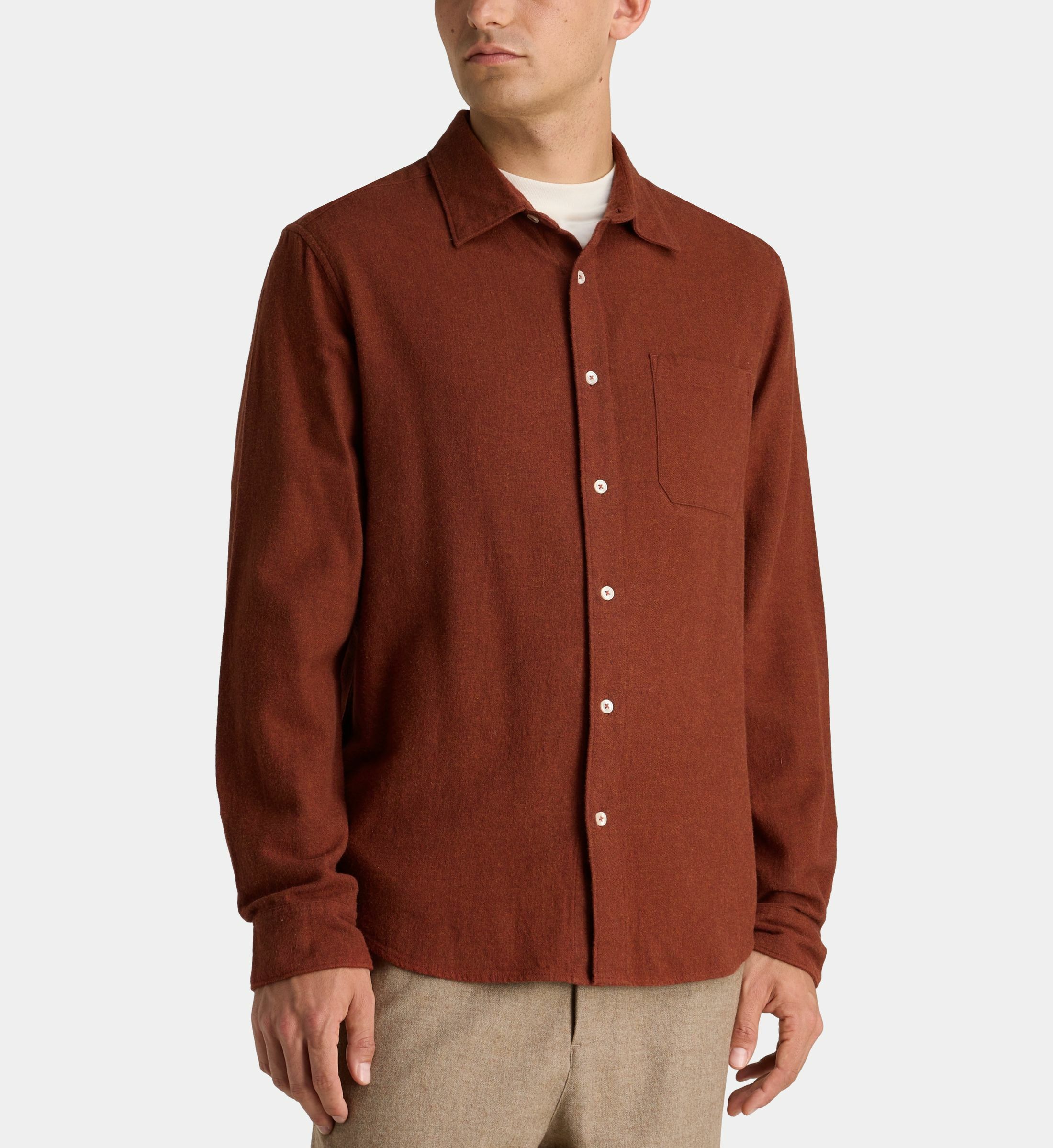 Chemise Homme Murphy & Nye 100% Coton Marron - Taille M Neuf Sans étiquette