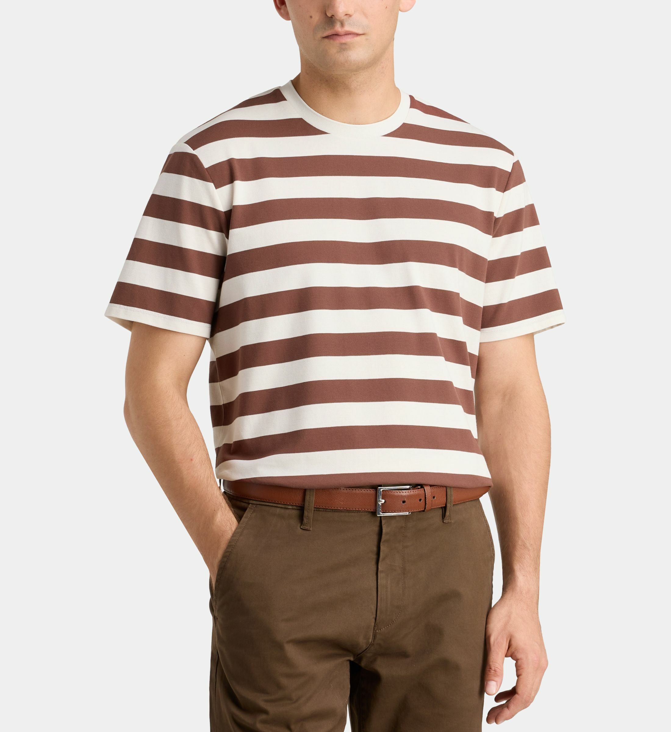 Tee-shirt Marron Galeries Lafayette – Taille L – Motif Jungle – Vintage – Neuf Sans étiquettes