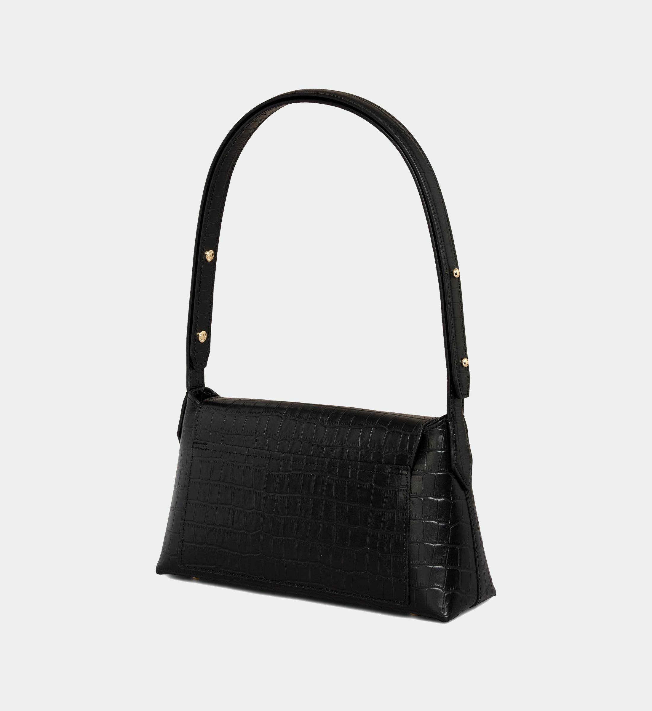 Sac Trotteur Lancaster Zoé – En Cuir De Vachette Grainé, Rabat Graphique, Dimensions 22x15x6 Cm