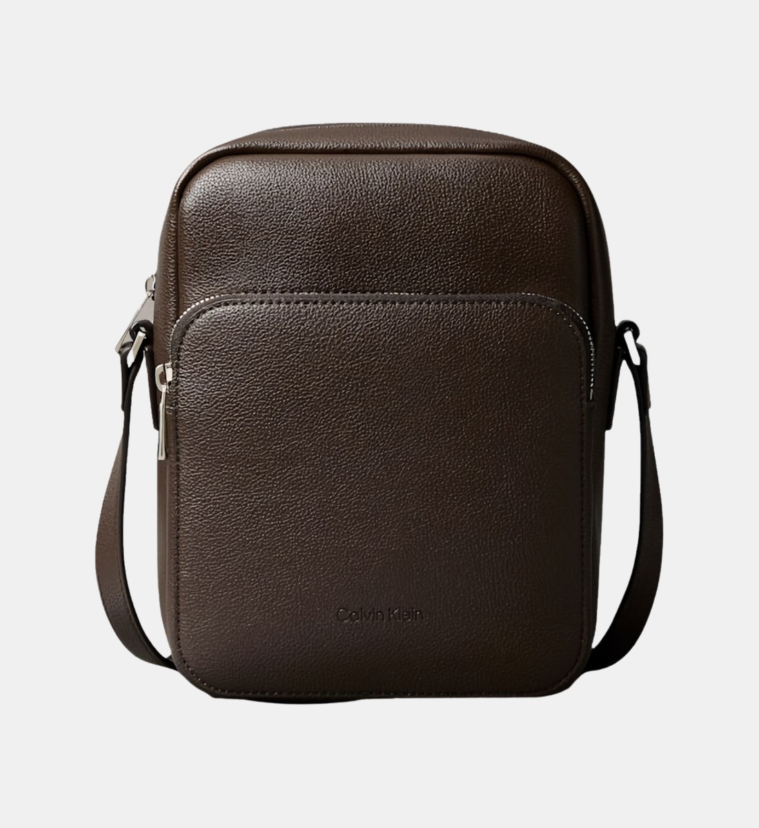 Pochette Pour Homme Linnea 20x15 Cm Marron - Fermeture à Glissière, Rectangulaire, Non Déperlante
