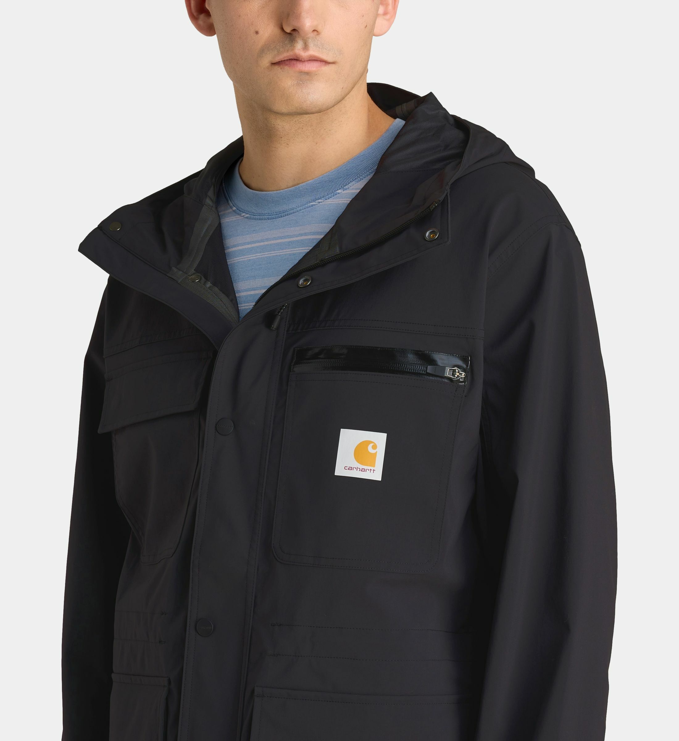 Anorak Noir Lafayette 148 New York - Coton, Col Large, Taille 8 - Neuf (sans étiquette)