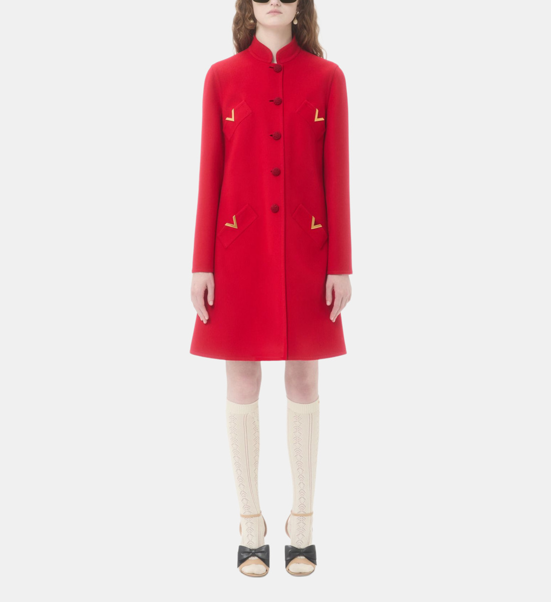 Manteau Femme Rouge Classique - Taille M - Polycoton Doublé - Très Bon état Occasion