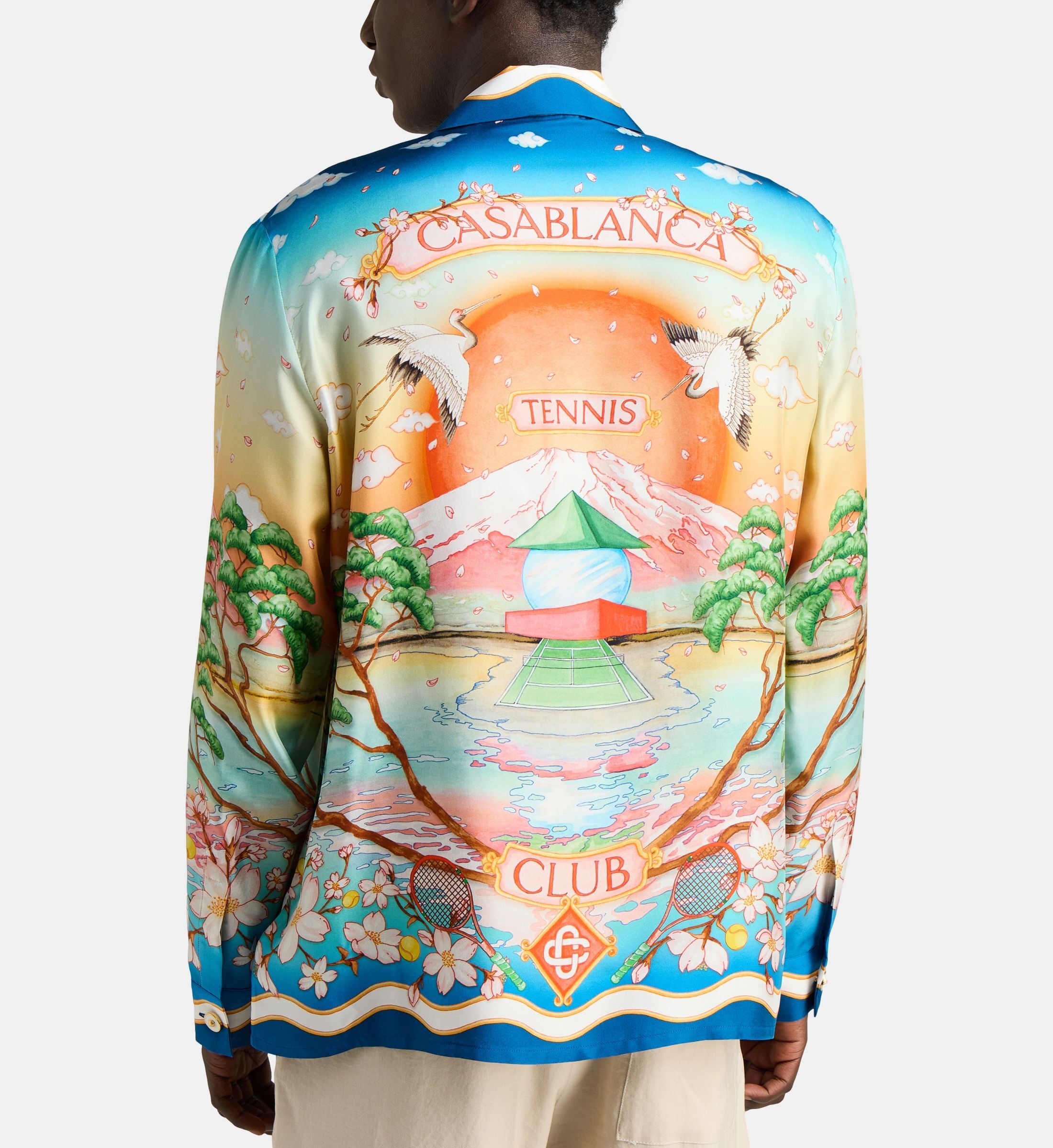Chemise En Soie Casablanca Futuro Optimisto - Multicolore - Taille XL - Neuf Sans étiquettes