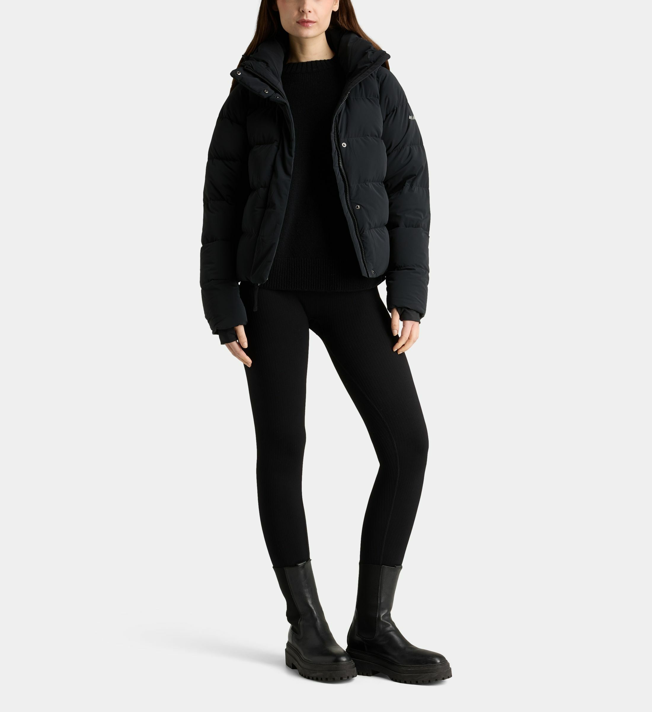 Doudoune Femme Noire Taille 36 - Chaud Et Confortable - Bon État
