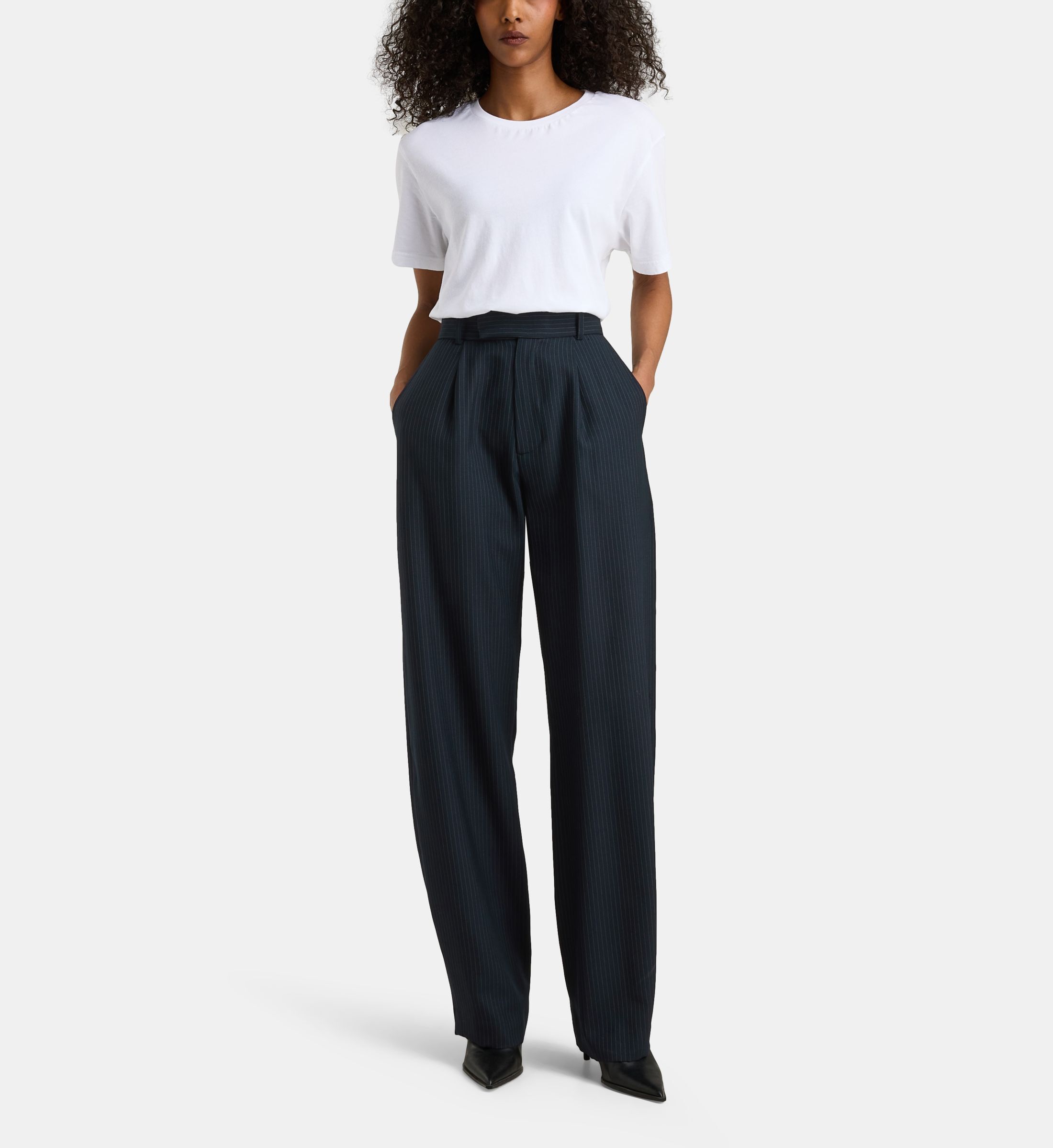 Pantalon Large En Soie Margaux Lonnberg - Taille L - Noir - Occasion Parfait état