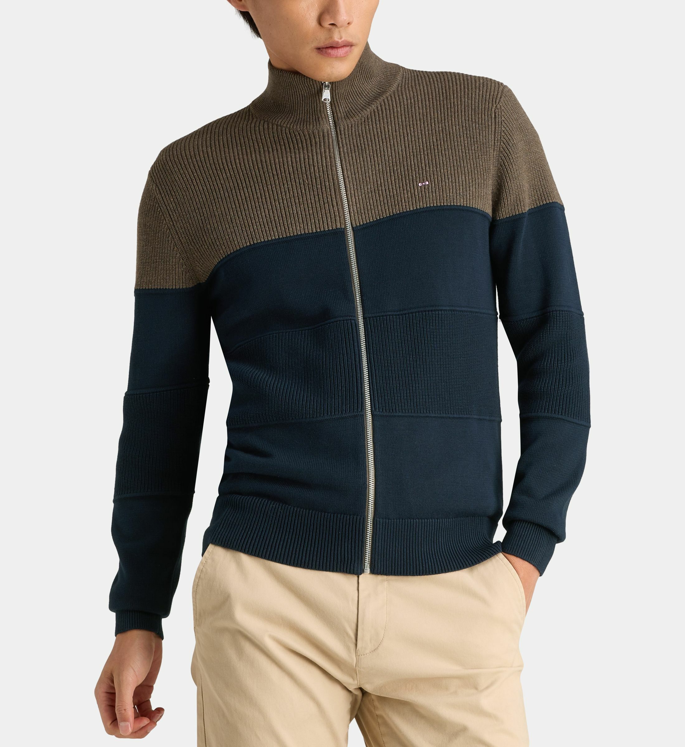 Gilet Homme Eden Park - Taille 42 Neuve Sans étiquettes - Marron En Coton Mélangé - Style Décontracté Chic