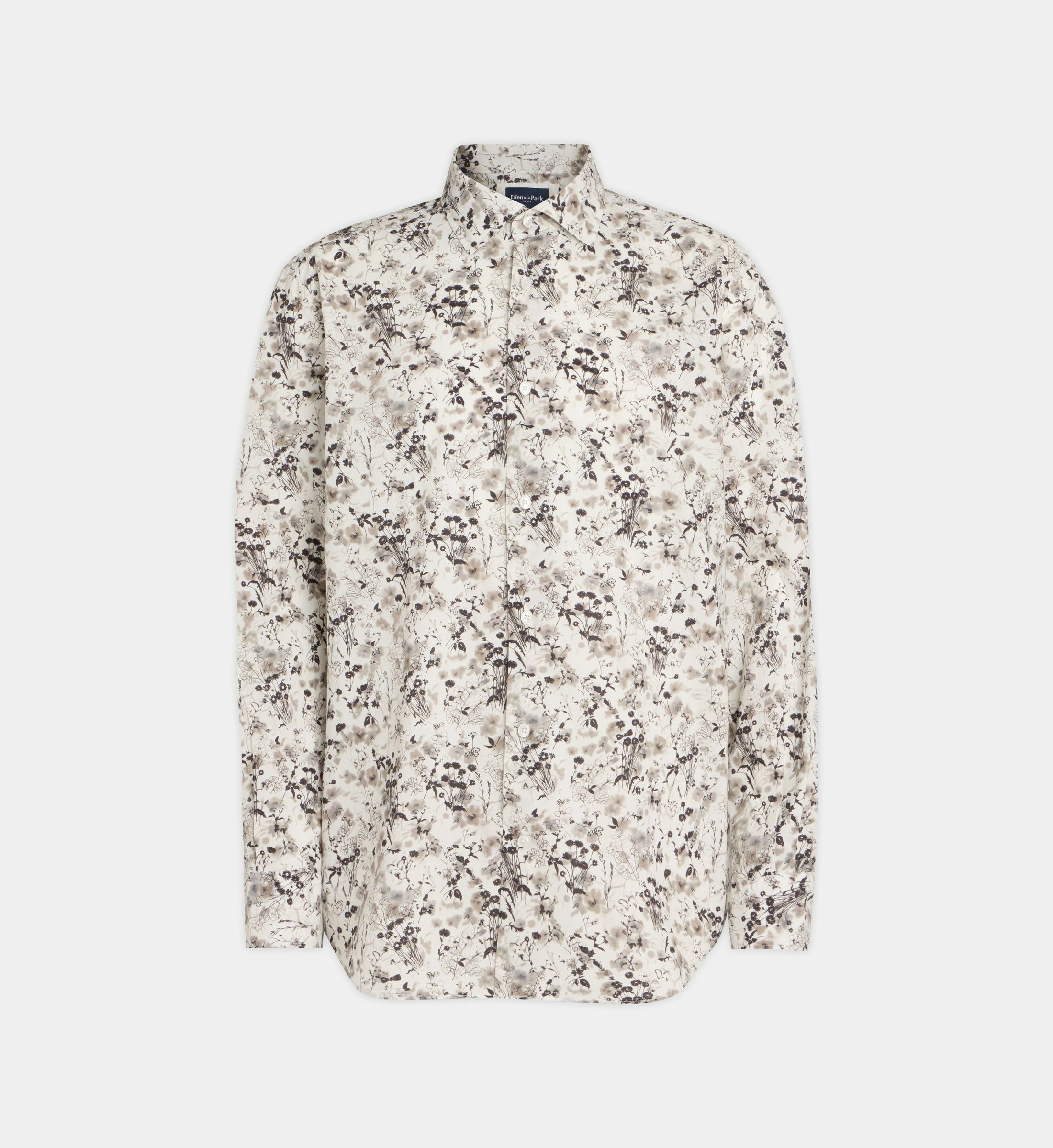 Chemise Eden Park Homme - Taille L, Blanche Et Jaune à Carreaux, Coton