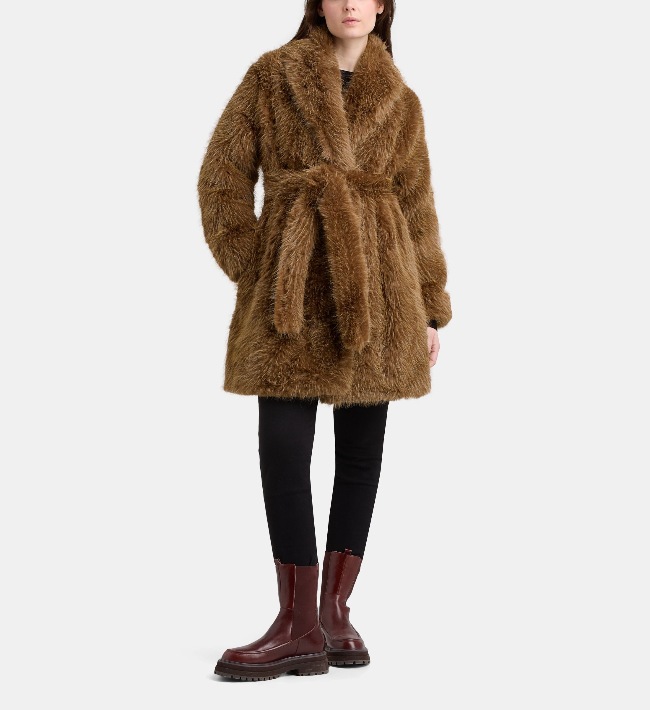 Manteau Femme Mackage - Taille M - Couleur Marron - Laine - Occasion Très Bon état
