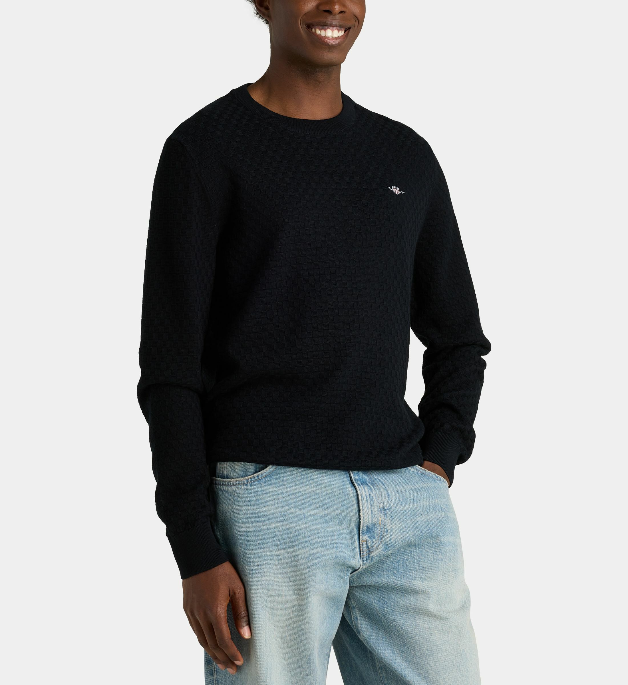 Pull Col Rond GANT Pima Classic Homme - Taille L - Coton - Occasion Très Bon état
