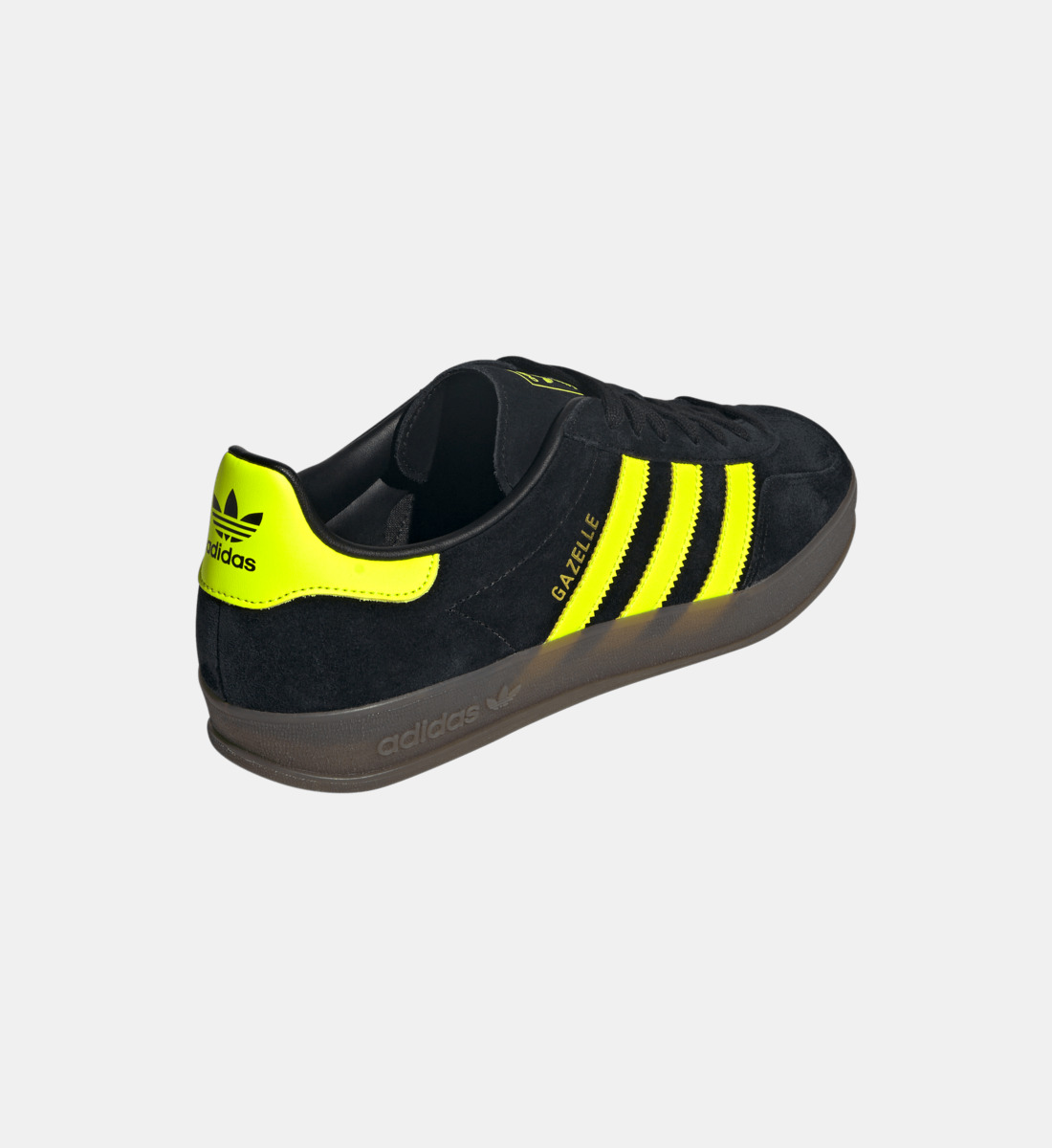 Baskets basses Gazelle Indoor en cuir Noir et jaune - Adidas Originals