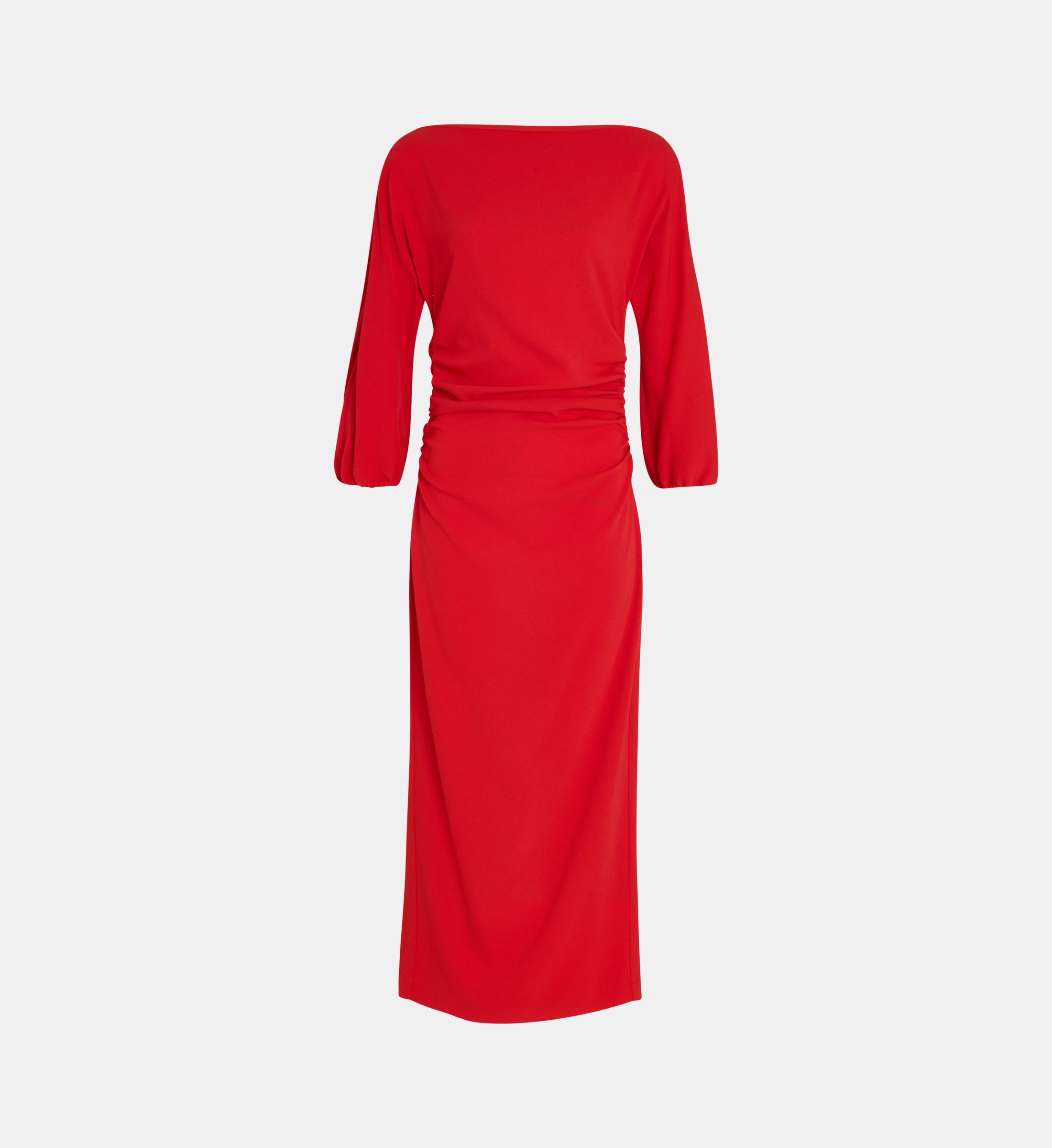 Robe De Soirée Rouge Ardoise Et Saule Feu - Taille 2 (XS), Longueur Mi-longueur Hi-low, Neuve Avec étiquette
