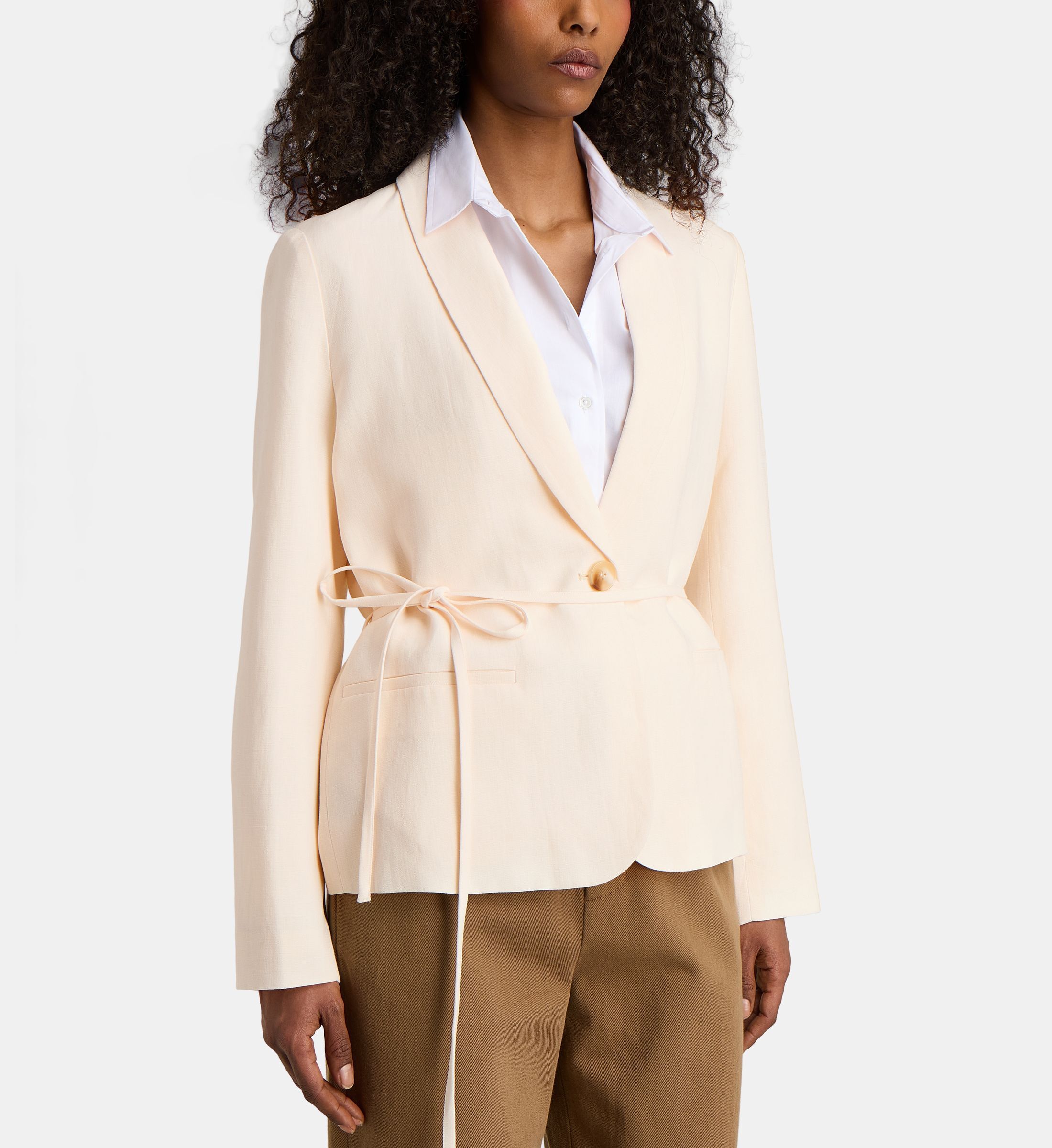 Veste Femme En Lin Marron Jodhpur - Taille 40, Occasion Très Bon état (TBE)