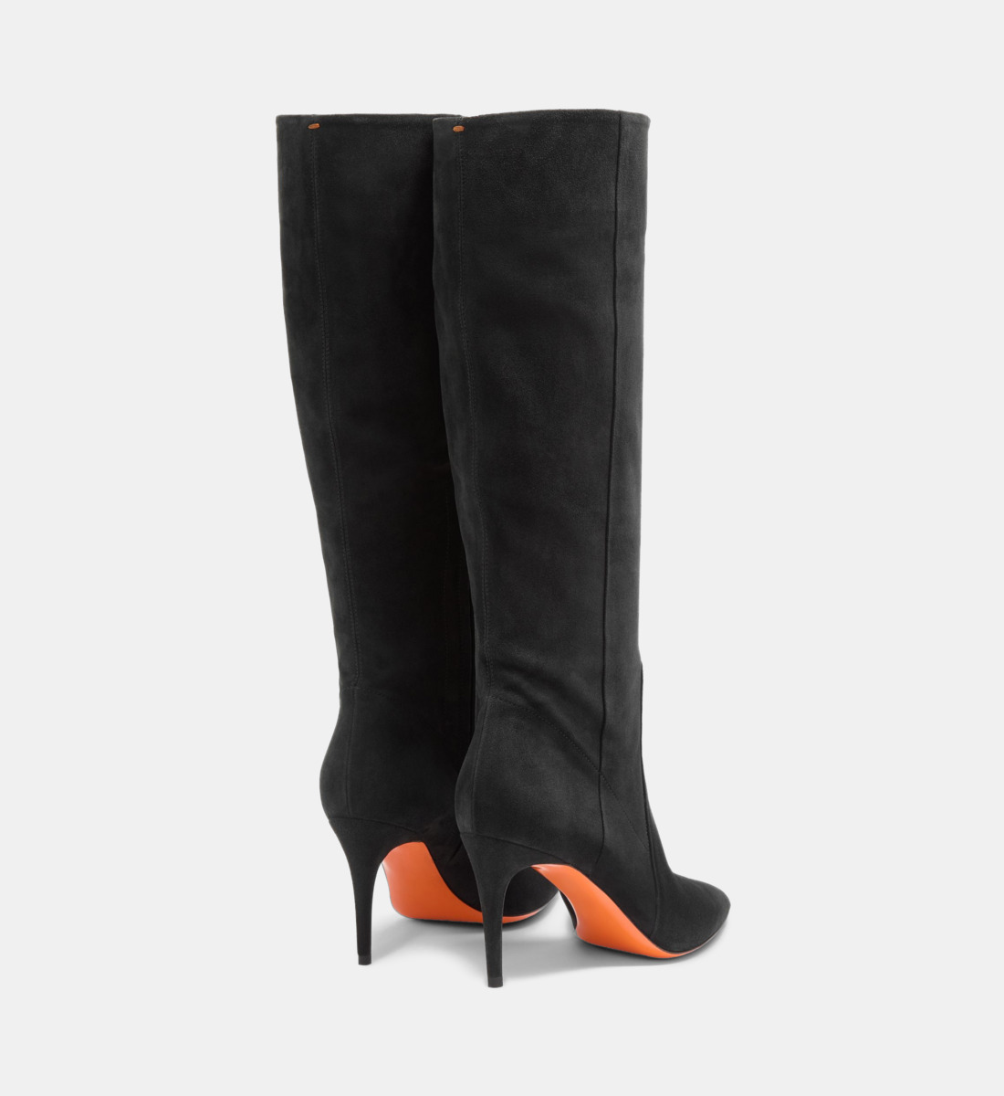 Bottes En Cuir Noir Santoni Taille 37 - Occasion, Style Enfiler, Semelle Intérieur Cuir